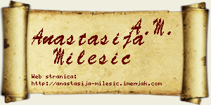 Anastasija Milešić vizit kartica